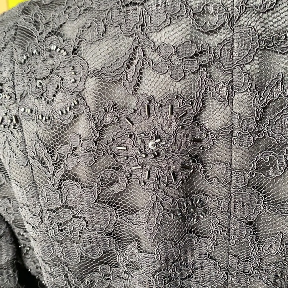 Sandra Darren Satin Lace Evening Jacket - Picture 10 of 15